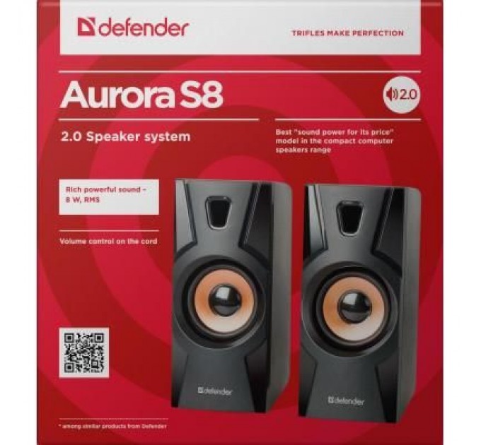 Defender Акустична система Defender Aurora S8 Black (65408)