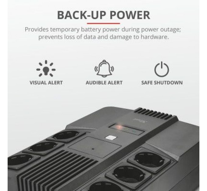 Trust Пристрій безперебійного живлення Trust Maxxon 800VA UPS (23326_TRUST)