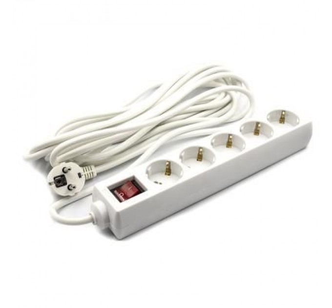 PowerPlant Мережевий фільтр живлення PowerPlant 7 м, 5 розеток, 3x1мм2 (PPSA08M70S5)