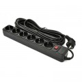 Patron Мережевий фільтр живлення Patron 10 m3*1mm2 (SP-10610) 6 розеток BLACK (EXT-PN-SP-10610)