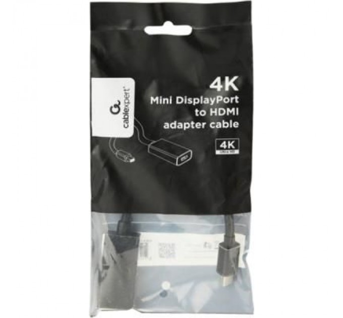 Перехідник Mini DisplayPort to HDMI Cablexpert (A-mDPM-HDMIF4K-01)