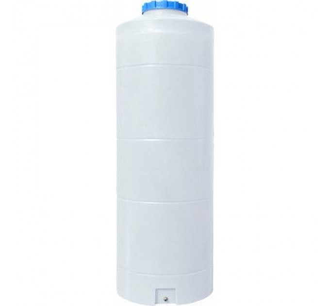 Пласт Бак Ємність для води Пласт Бак вертикальна харчова 1000 л вузька біла (1210)
