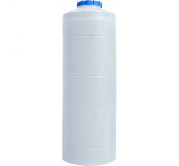 Пласт Бак Ємність для води Пласт Бак вертикальна харчова 1000 л вузька біла (1210)