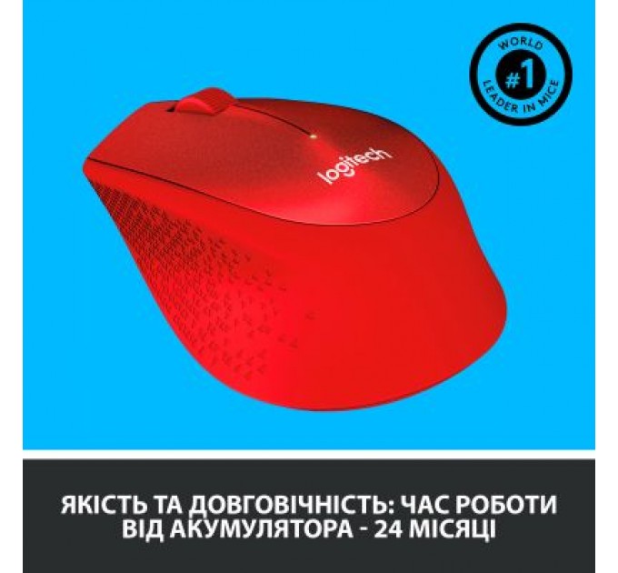 Мишка Logitech M330 Silent plus Red (910-004911)