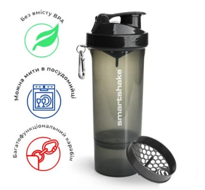 SmartShake Шейкер спортивний SmartShake Slim 500ml Black (10253001)