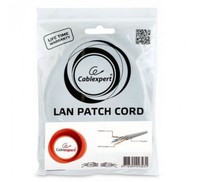 Патч-корд 1м UTP cat 6 CCA gray Cablexpert (PP6U-1M)