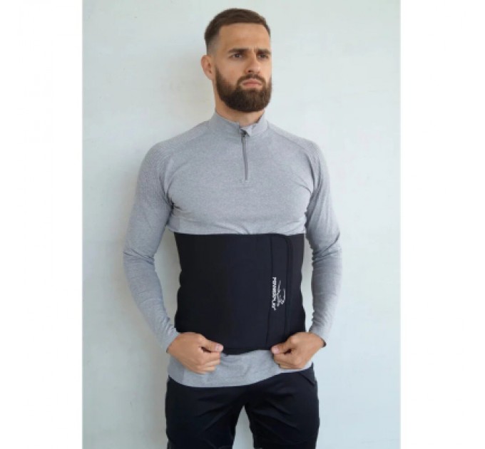 PowerPlay Пояс для схуднення PowerPlay 4301 100 х 30 см + кишеня для смартфона Чорний (PP_4301_Black_100_Pocket)