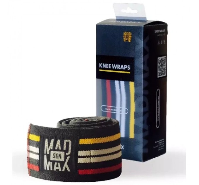 MadMax Бинт для спорту MadMax на коліна Knee Wraps Black (MFA-292-U)