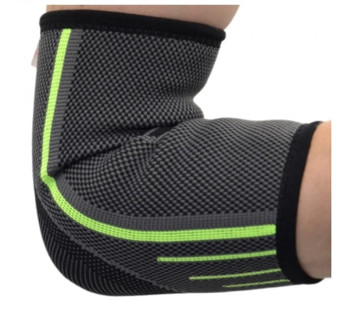 Фіксатор ліктя MadMax MFA-283 3D Compressive elbow support Dark grey/Neon green S (MFA-283_S)