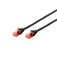 Патч-корд 1м, CAT 6 UTP, AWG 26/7, Cu, LSZH, black Digitus (DK-1617-010/BL)