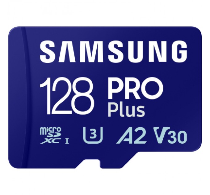 Samsung Карта пам'яті Samsung 128 GB microSDXC Pro Plus UHS-I U3 V30 A2 Class 10 + SD-adapter (MB-MD128SA/EU)