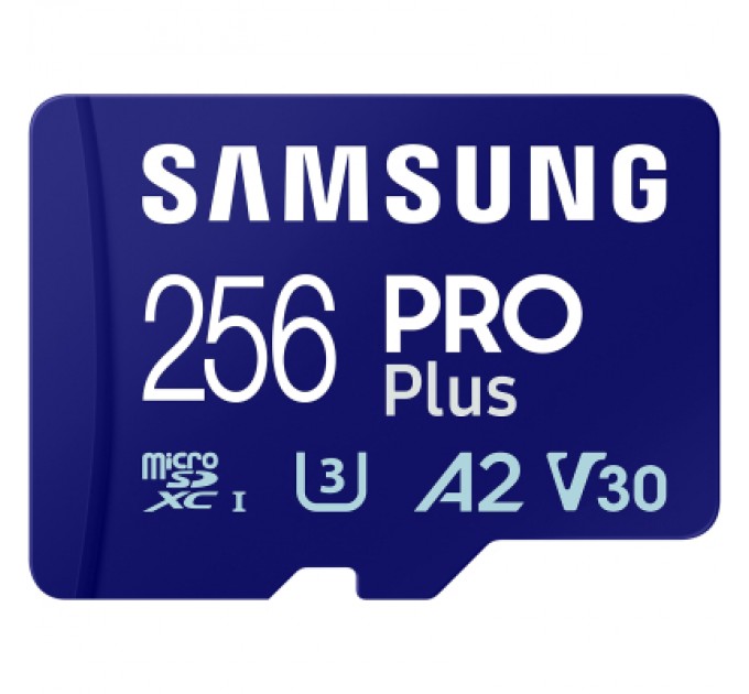 Samsung Карта пам'яті Samsung 256 GB microSDXC Pro Plus UHS-I U3 V30 A2 Class 10 + SD-adap (MB-MD256SA/EU)