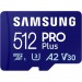 Карта пам'яті Samsung 512 GB microSDXC Pro Plus UHS-I U3 V30 A2 Class 10 + SD-adap (MB-MD512SA/EU)