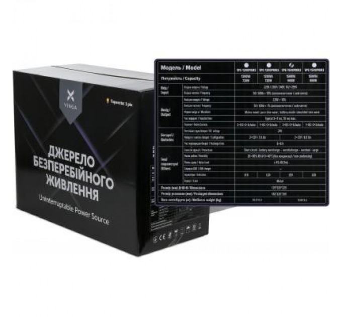 Vinga Пристрій безперебійного живлення Vinga LED 1500VA ( VPE-1500PRM2 ) (VPE-1500PRM2)