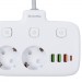 ColorWay Мережевий фільтр живлення ColorWay 4 розетки/4USB White 1.8м (1QC3.0 + 3 AUTO ID) (CW-CHU44QW)