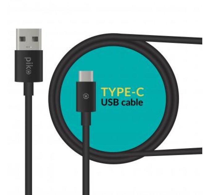 Piko Дата кабель USB 2.0 AM to Type-C 2.0m CB-UT12 black Piko (1283126493850)