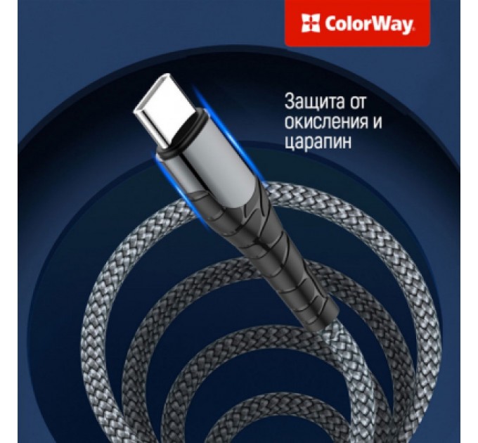 ColorWay Дата кабель USB-C to Lightning 1.0m ColorWay (CW-CBPDCL033-GR)