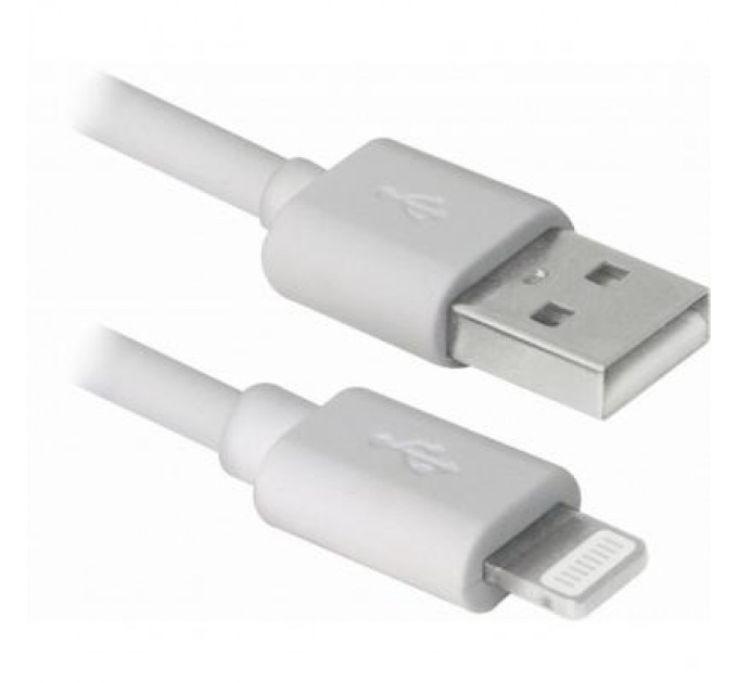 REAL-EL Дата кабель USB 2.0 AM to Lightning 2.0m MFI TPE White REAL-EL (EL123500056)