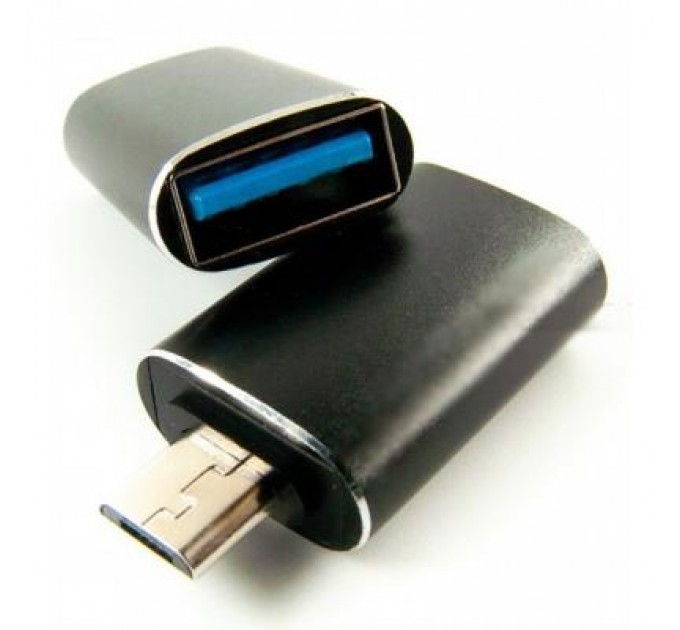 Dengos Перехідник OTG USB - Micro-USB black Dengos (ADP-017)