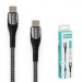 ColorWay Дата кабель USB-C to USB-C 1.0m PD Fast Charging 65W 3А grey ColorWay (CW-CBPDCC040-GR)