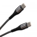 ColorWay Дата кабель USB-C to USB-C 2.0m PD Fast Charging 65W 3A grey ColorWay (CW-CBPDCC039-GR)