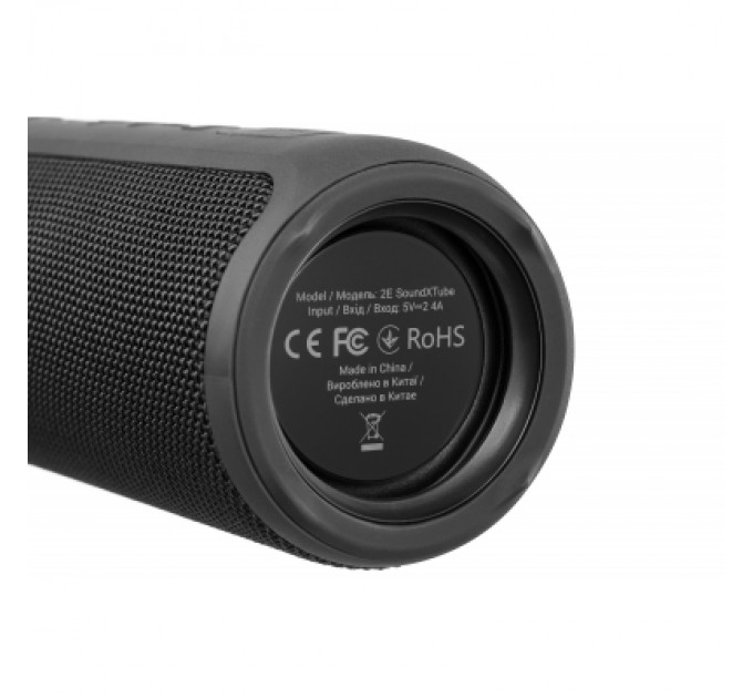 2E Акустична система 2E SoundXTube TWS MP3 Wireless Waterproof Black (2E-BSSXTWBK)