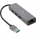 Cablexpert Адаптер USB-A to Gigabit Ethernet, 3 Ports USB 3.1 Gen1 Cablexpert (A-AMU3-LAN-01)