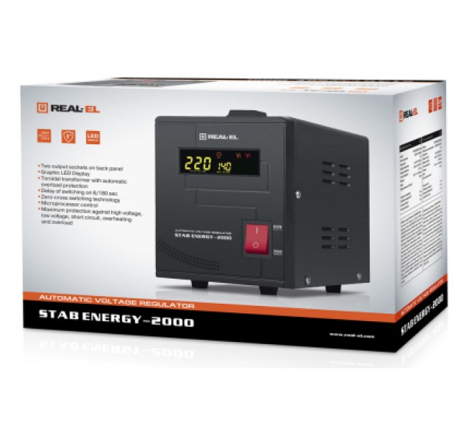 REAL-EL Стабілізатор REAL-EL STAB ENERGY-2000 (EL122400013)
