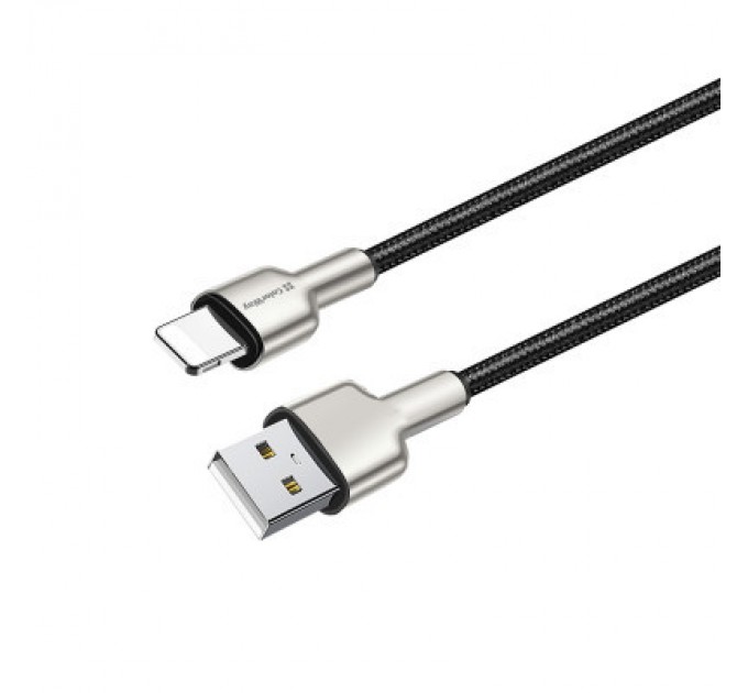 ColorWay Дата кабель USB 2.0 AM to Lightning 1.0m head metal black ColorWay (CW-CBUL046-BK)