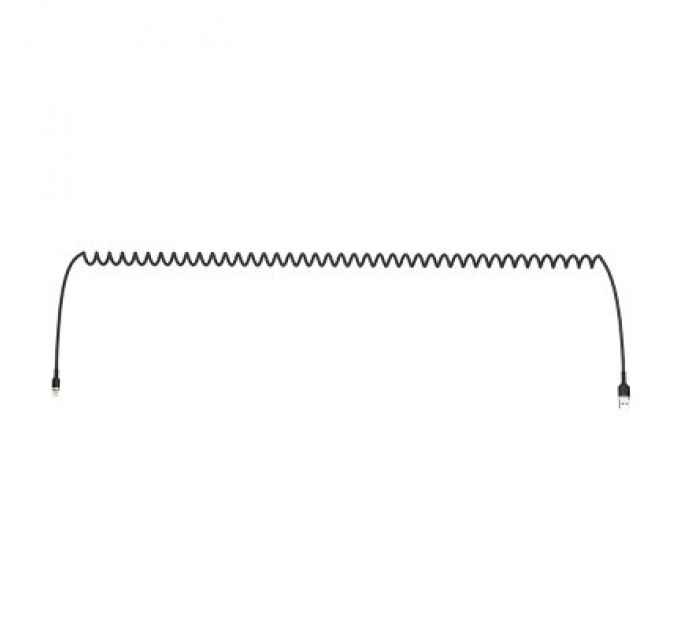 Дата кабель USB 2.0 AM to Lightning 1.0m spiral black ColorWay (CW-CBUL051-BK)