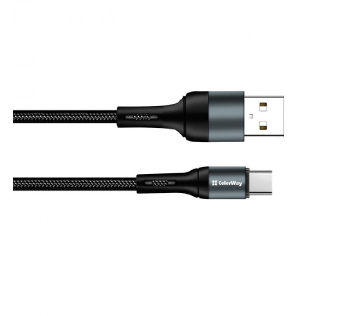 ColorWay Дата кабель USB 2.0 AM to Type-C 1.0m nylon black ColorWay (CW-CBUC045-BK)