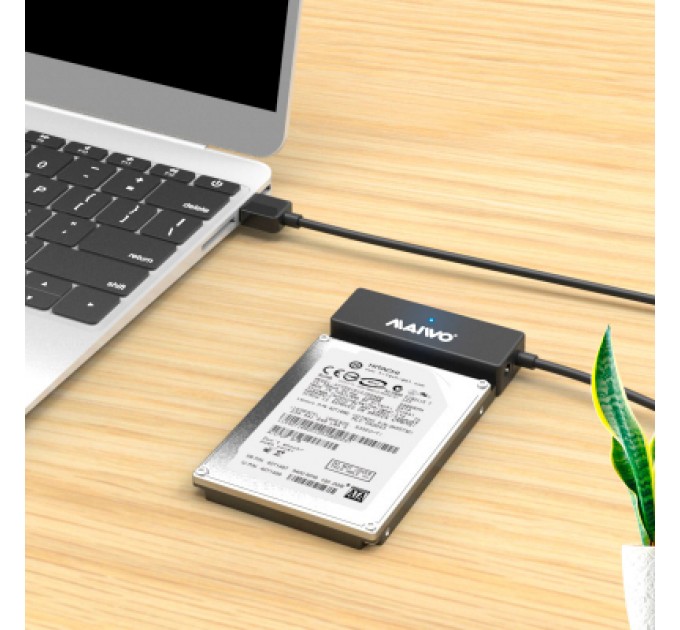 Maiwo Адаптер Maiwo USB 3.0 to HDD SATA 2,5"/3,5"/5,25"/SSD, PA 2V/2A black (K10435A)