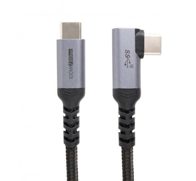 Дата кабель USB-C to USB-C 1.0m 10Gbps, 100W, 20V/ 5A, 4K/ 60HZ angel USB3.1 PowerPlant (CA913329)