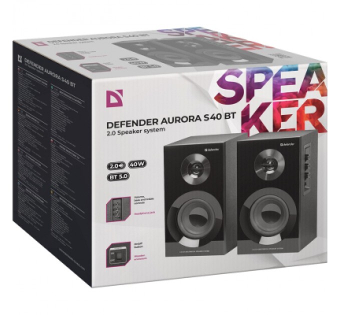 Defender Акустична система Defender Aurora S40 Bluetooth Black (65240)