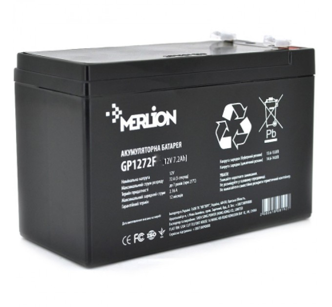 Батарея до ДБЖ Merlion 12V-7.2Ah (GP1272F1)