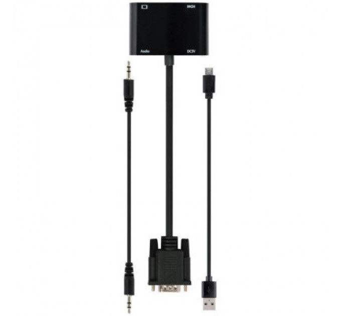 Cablexpert Перехідник Cablexpert VGA to HDMI/VGA+audio 3.5mm (A-VGA-HDMI-02)