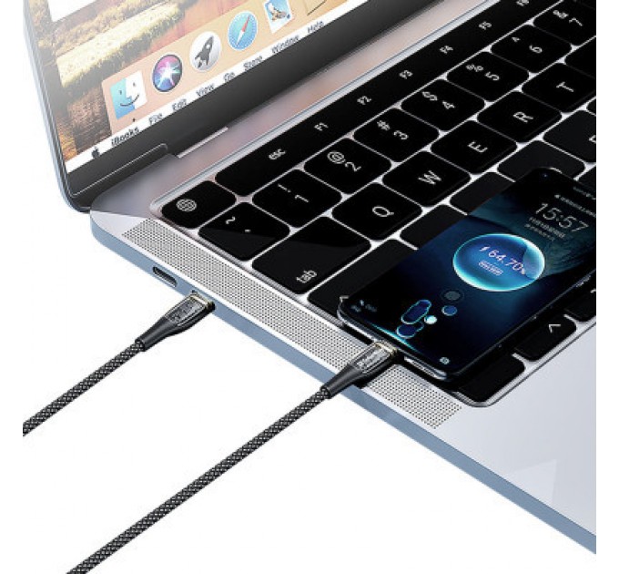 ColorWay Дата кабель USB-C to USB-C 1.2m 5A 100W transparent head ColorWay (CW-CBPDCC053-BK)