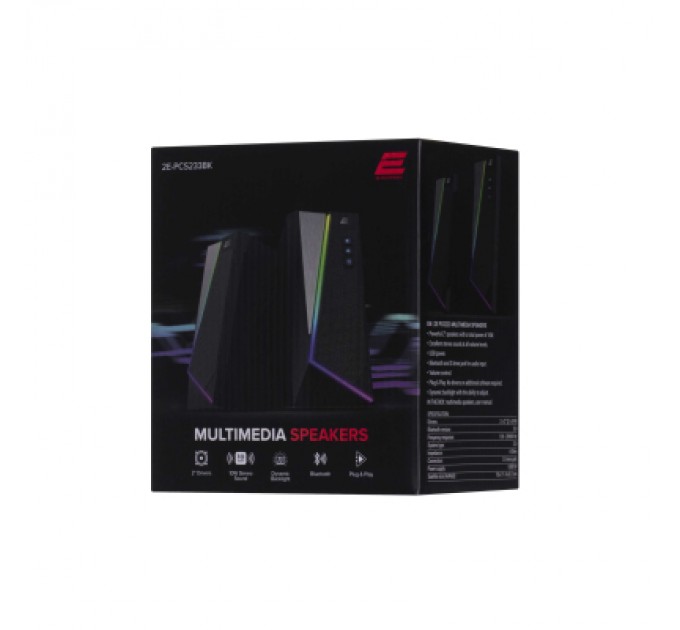 2E Акустична система 2E PCS233 RGB USB Black (2E-PCS233BK)