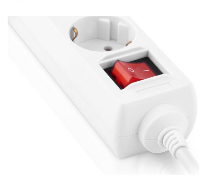 REAL-EL Мережевий фільтр живлення REAL-EL RS-6 Protect M 3m, white (EL122300033)