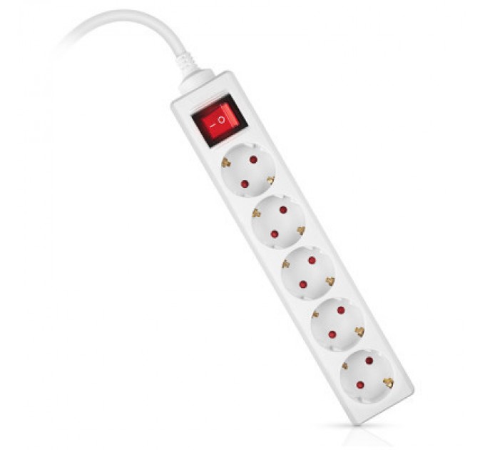 Мережевий фільтр живлення REAL-EL RS-Protect M 1.8m, white (EL122300025)