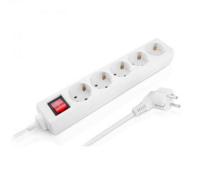 Мережевий фільтр живлення REAL-EL RS-Protect M 5m, white (EL122300029)