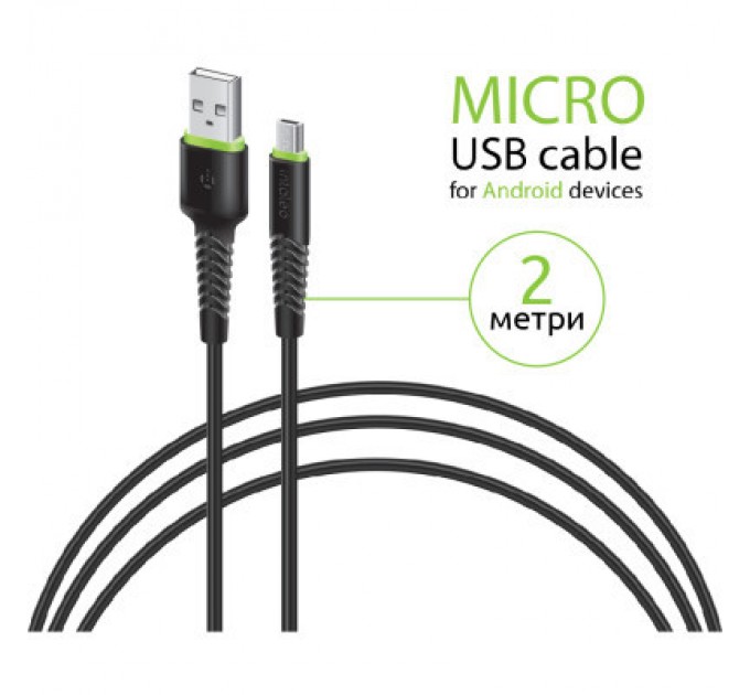 Intaleo Дата кабель USB 2.0 AM to Micro 5P 2.0m CBFLEXM2 black Intaleo (1283126521430)