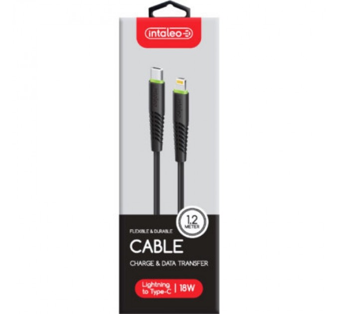 Intaleo Дата кабель USB-C to Lightning 1.2m CBFLEXTL1 18W black Intaleo (1283126542459)