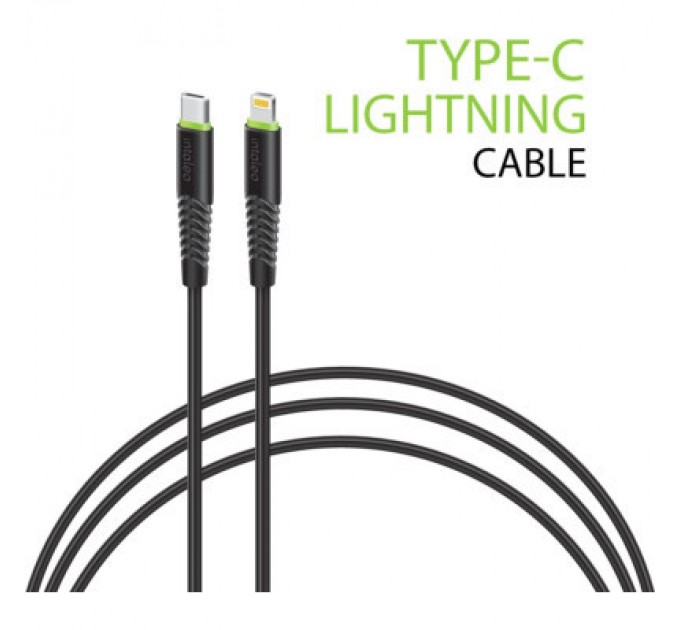 Intaleo Дата кабель USB-C to Lightning 1.2m CBFLEXTL1 18W black Intaleo (1283126542459)