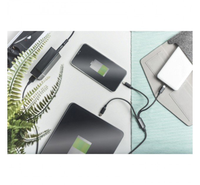 Digitus Дата кабель USB 2.0 AM to Lightning + Micro 5P + Type-C 1.0m charge only Digitus (AK-300160-010-S)