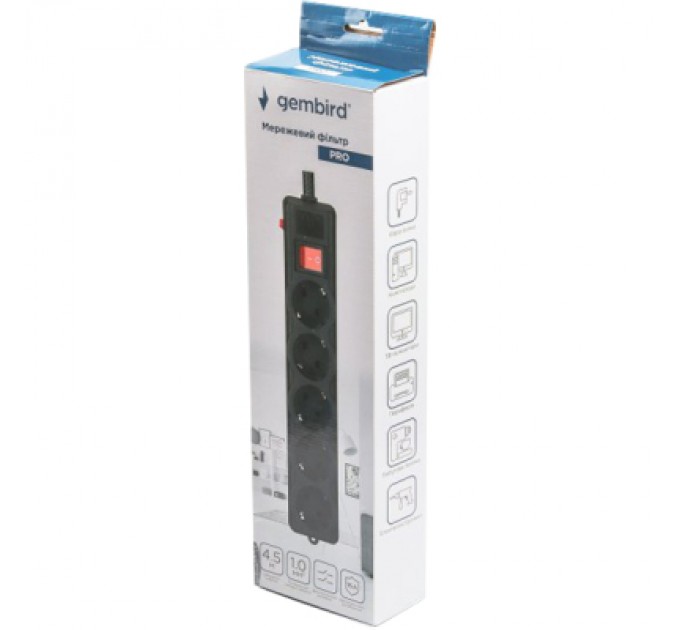 Gembird Мережевий фільтр живлення Gembird SPG5-G-15B-PRO