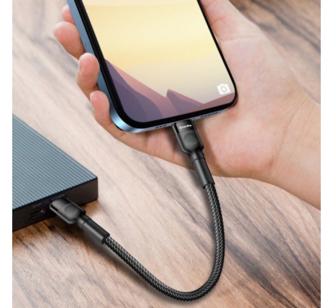 ColorWay Дата кабель USB-C to Lightning 0.3m 3А black ColorWay (CW-CBPDCL054-BK)