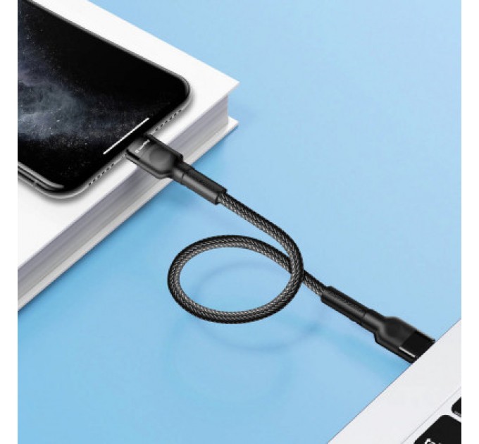 ColorWay Дата кабель USB-C to Lightning 0.3m 3А black ColorWay (CW-CBPDCL054-BK)