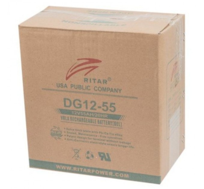 Ritar Батарея до ДБЖ Ritar GEL DG12-55 12V-55Ah (DG12-55)