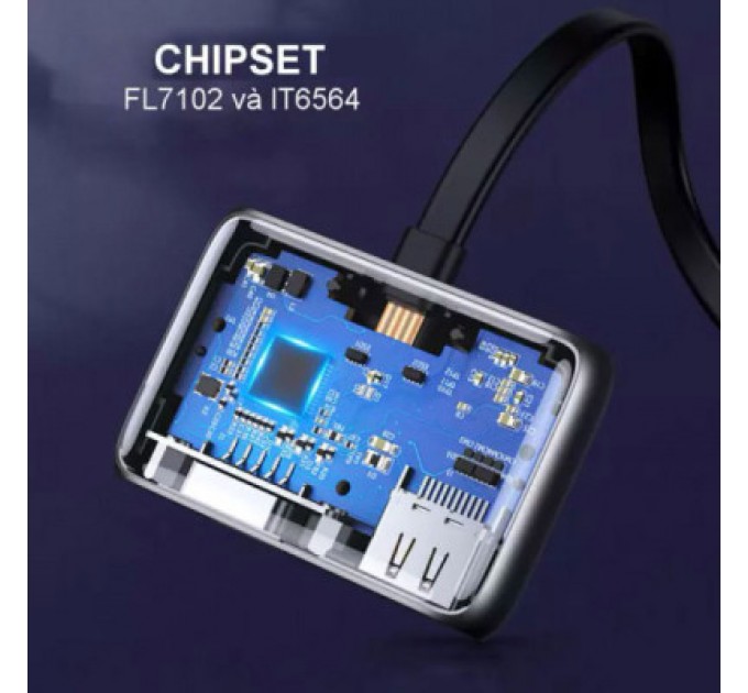 Перехідник USB2.0 to HDMI+VGA (HDMI 1.4b 3D/4K*2K30Hz+VGA 1080P60Hz CM303) black Ugreen (70549)